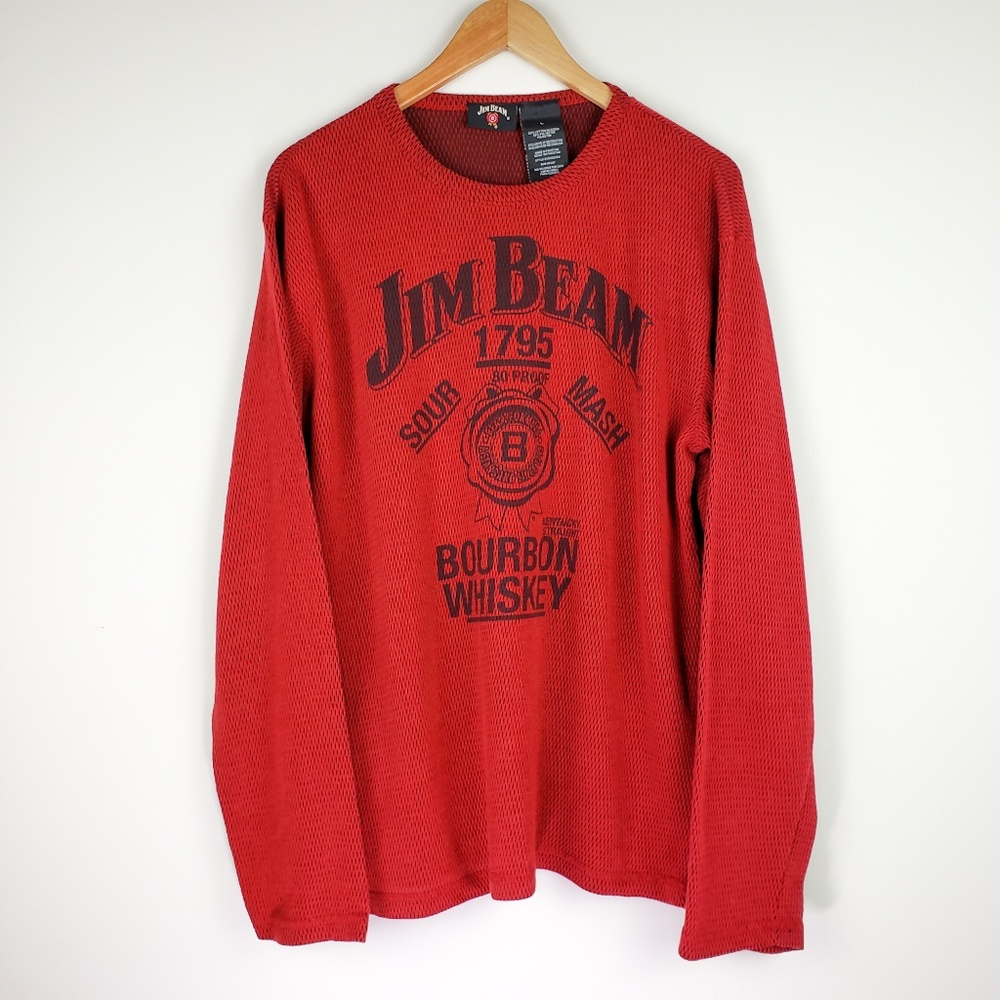 Jim Bean Bourbon Whiskey Vented Crewneck Sweater